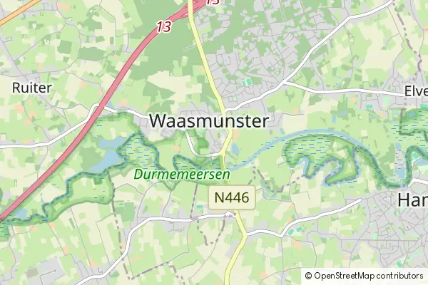 Mapa Waasmunster