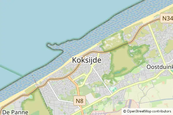 Mapa Koksijde Bad