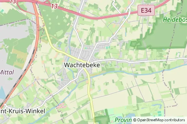 Mapa Wachtebeke