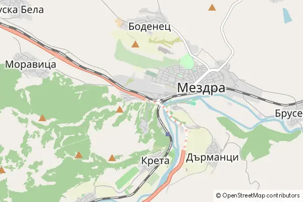 Mapa Mezdra