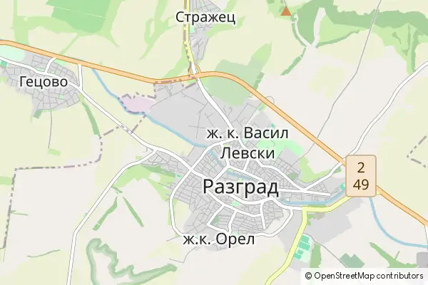 Mapa Razgrad