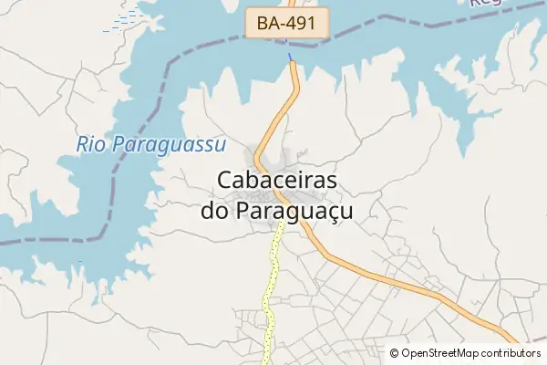 Mapa Cabaceiras do Paraguaçu