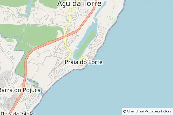 Mapa Praia do Forte