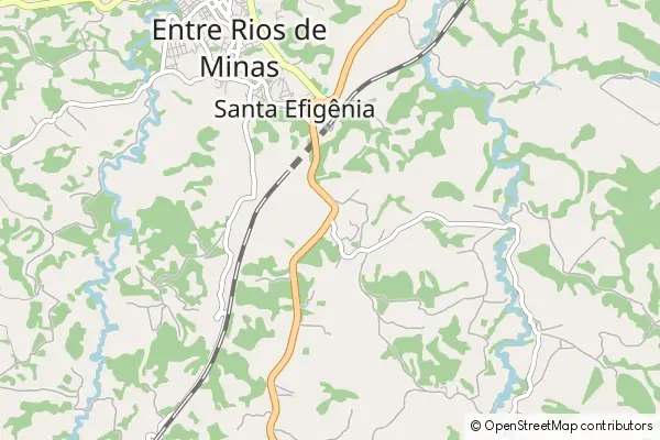 Mapa Entre Rios de Minas