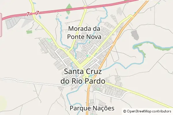 Mapa Santa Cruz do Rio Pardo