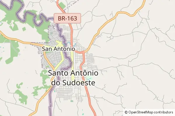 Mapa Santo Antônio do Sudoeste