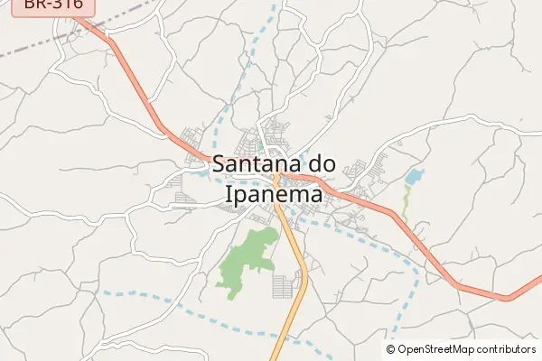 Mapa Santana do Ipanema