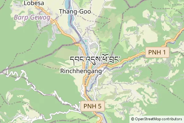 Mapa Wangdue