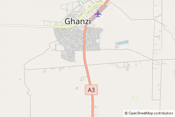 Mapa Ghanzi