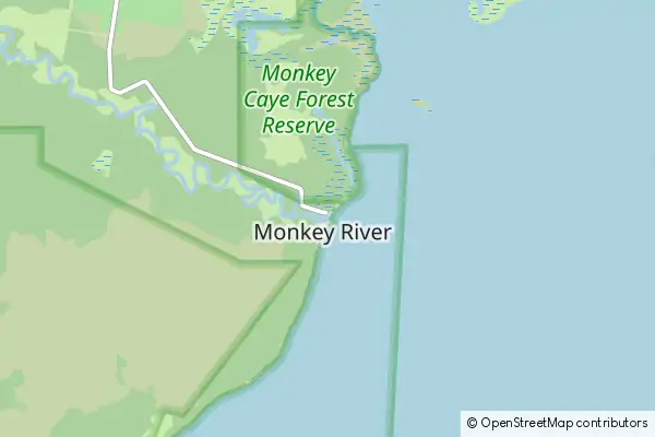 Mapa Monkey River Town