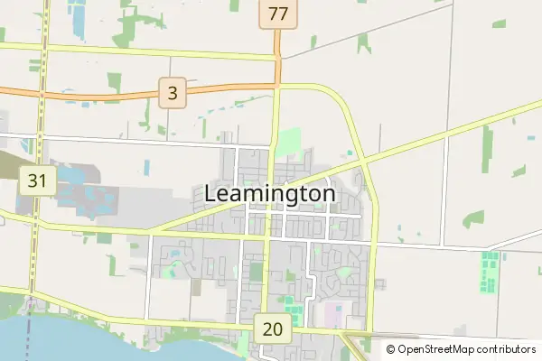 Mapa Leamington