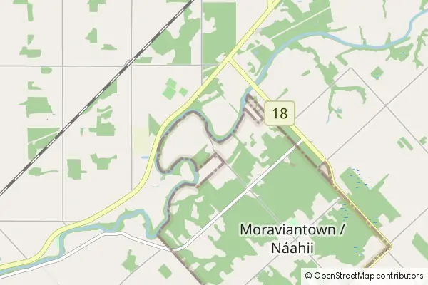 Mapa Moraviantown