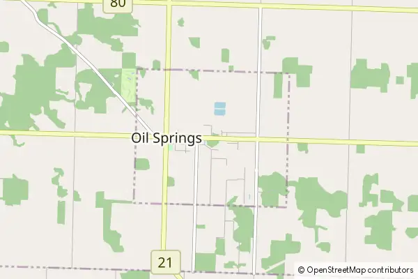 Mapa Oil Springs