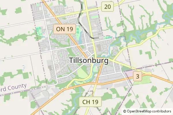 Mapa Tillsonburg