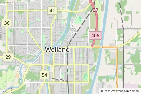 Mapa Welland