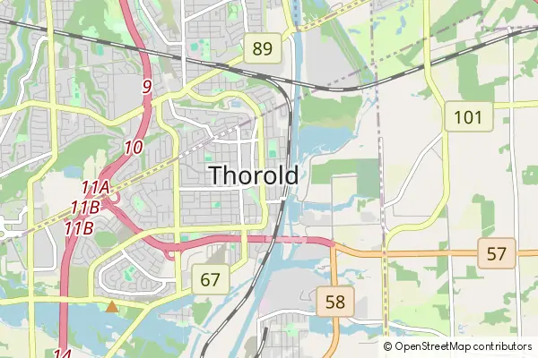 Mapa Thorold