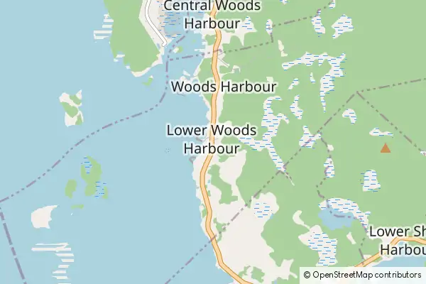 Mapa Lower Woods Harbour