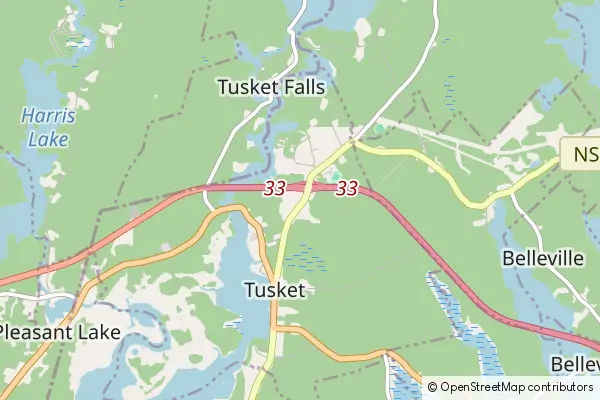 Mapa Tusket