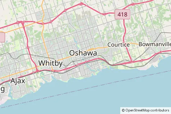 Mapa Oshawa