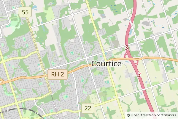 Mapa Courtice