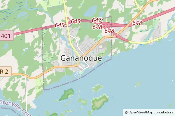 Mapa Gananoque