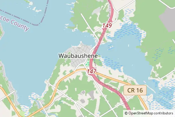 Mapa Waubaushene