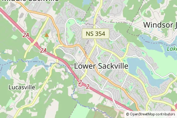 Mapa Lower Sackville