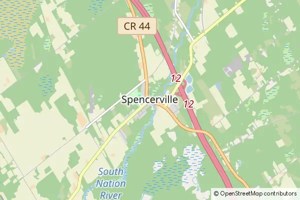 Mapa Spencerville