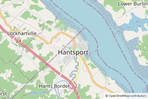 Mapa Hantsport