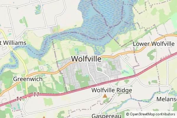 Mapa Wolfville