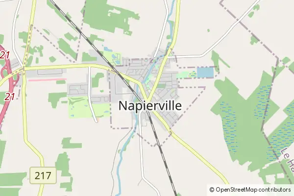 Mapa Napierville