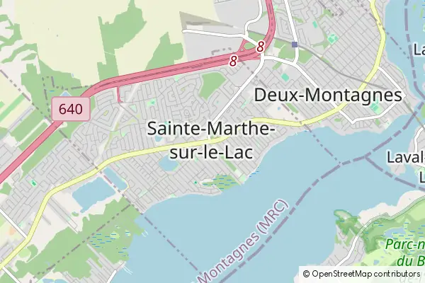 Mapa Sainte-Marthe-sur-le-Lac