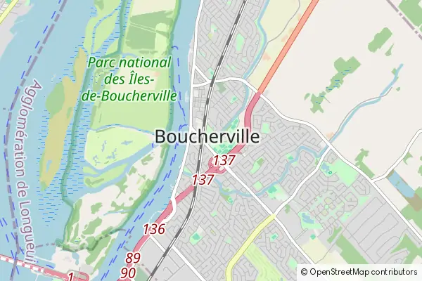 Mapa Boucherville