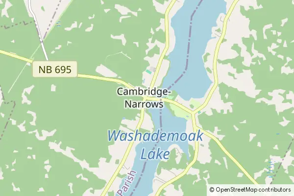 Mapa Cambridge-Narrows