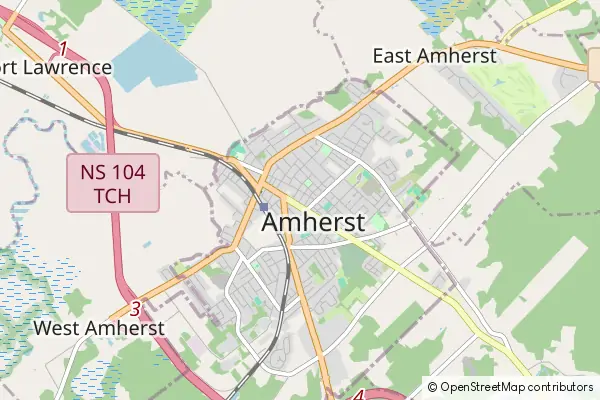 Mapa Amherst