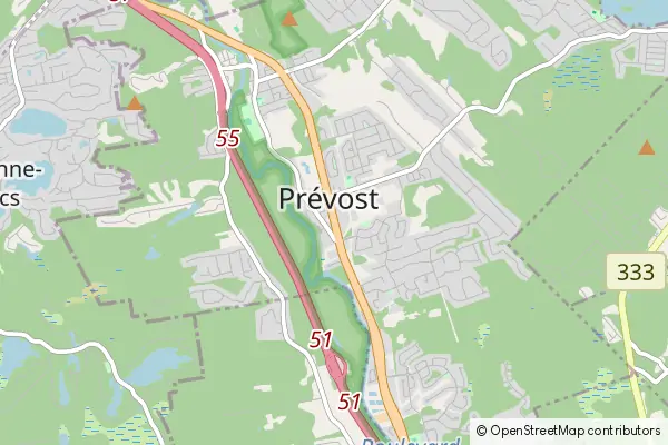 Mapa Prévost