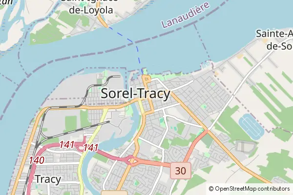 Mapa Sorel-Tracy