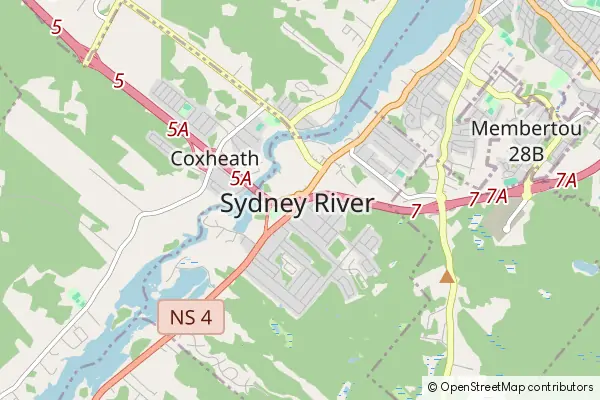 Mapa Sydney River