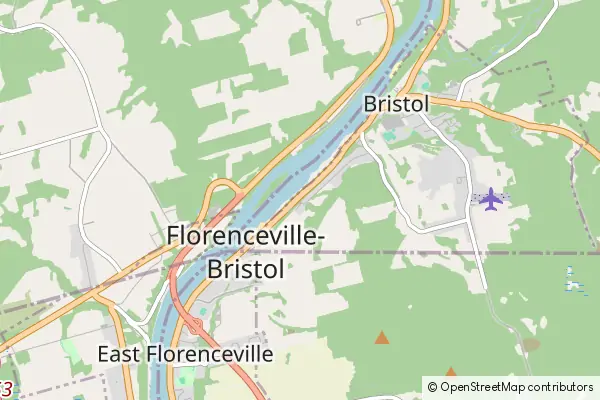 Mapa Florenceville-Bristol