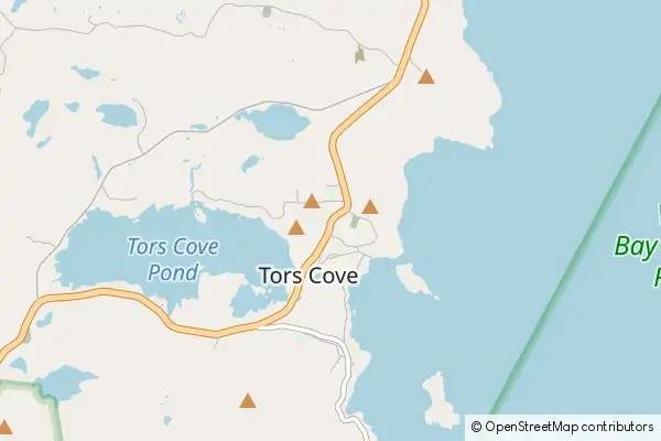 Mapa Tors Cove