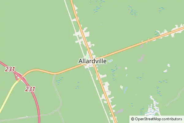 Mapa Allardville