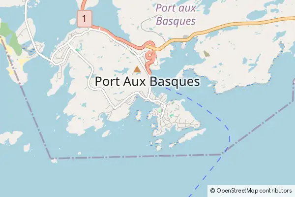 Mapa Port aux Basques