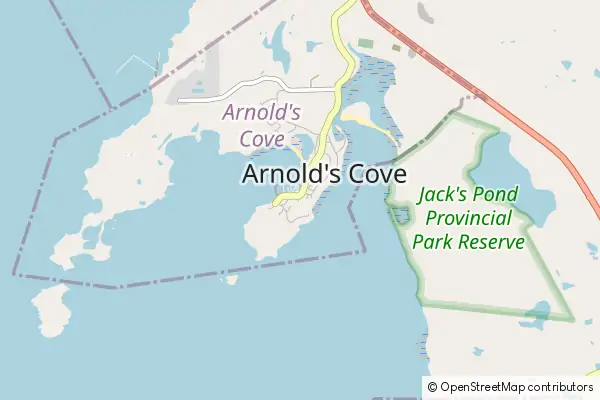 Mapa Arnold's Cove