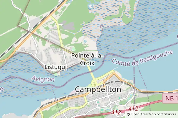 Mapa Pointe-à-la-Croix