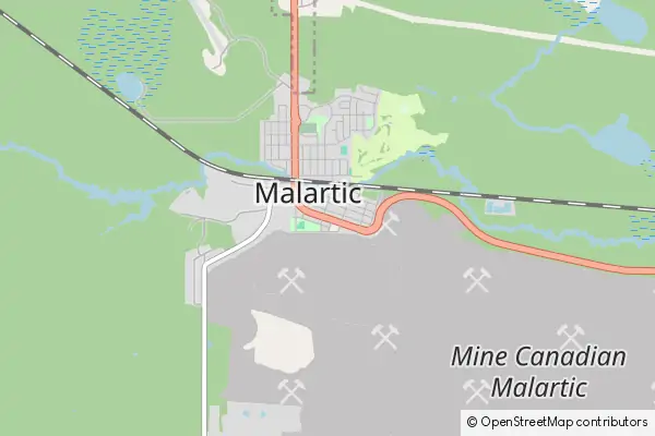 Mapa Malartic