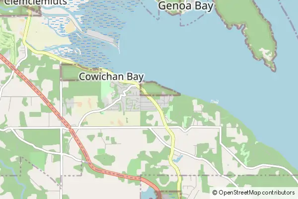 Mapa Cowichan Bay