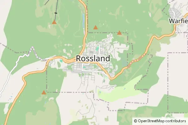 Mapa Rossland