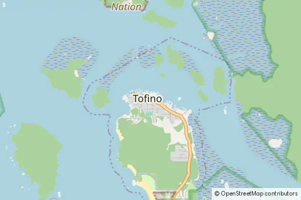 Mapa Tofino