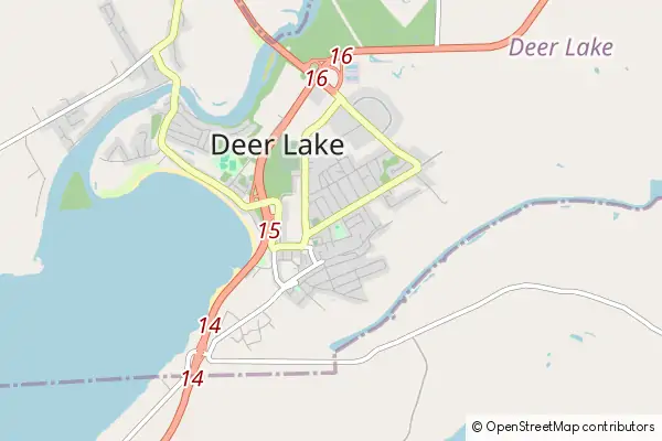 Mapa Deer Lake