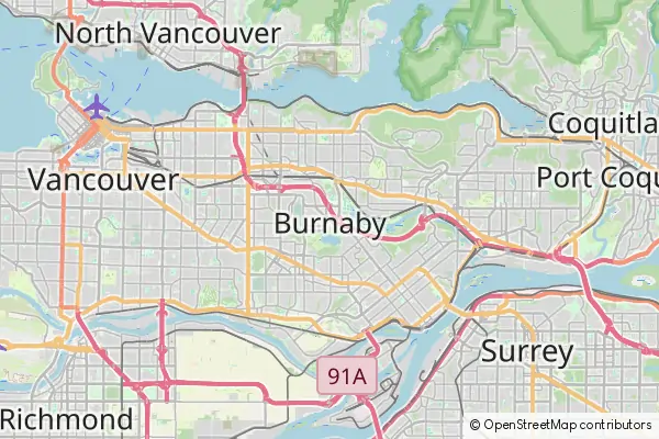 Mapa Burnaby